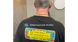 2026-02-24 GTApreneurs Business Networking Event Vaughan - Back of Ian's shirt