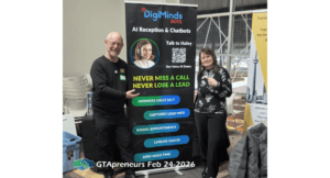 2026-02-24 GTApreneurs Business Networking Event Vaughan - Ian McIntosh and Tammy Defoe at booth
