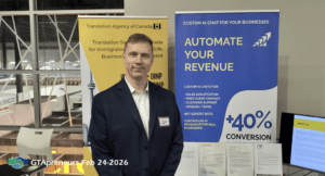 2026-02-24 GTApreneurs Business Networking Event Vaughan - Igor at booth 1