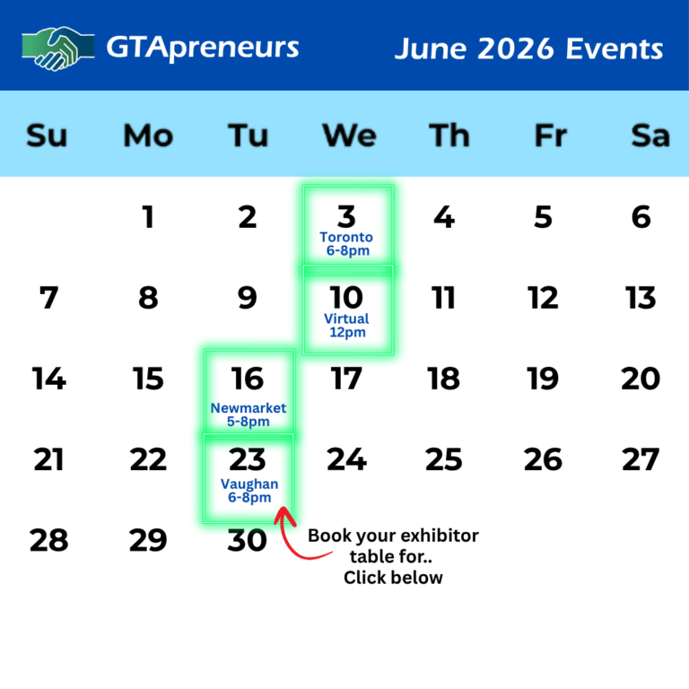 GTApreneurs June 2026 Toronto Business Networking Event